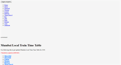 Desktop Screenshot of mumbailocaltraintimetable.net